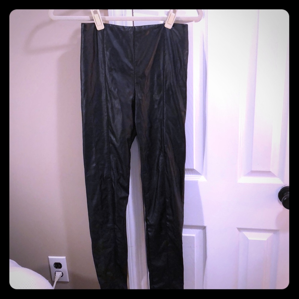 Faux leather leggings